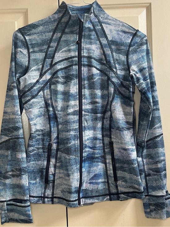 lululemon athletica Jackets & Blazers - LN!🍒LULULEMON sz 10 DEFINE Jacket MESH SCAPE Navy Blue/White *LUXTREME